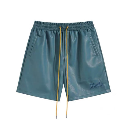 New-RHUDE Leather shorts
