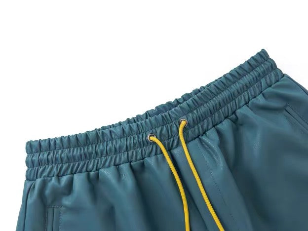 New-RHUDE Leather shorts