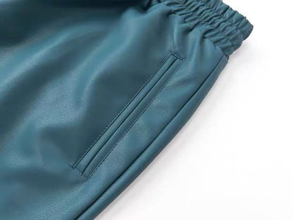 New-RHUDE Leather shorts