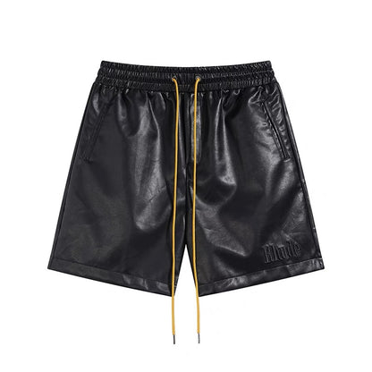 New-RHUDE Leather shorts