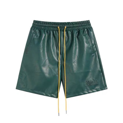 New-RHUDE Leather shorts