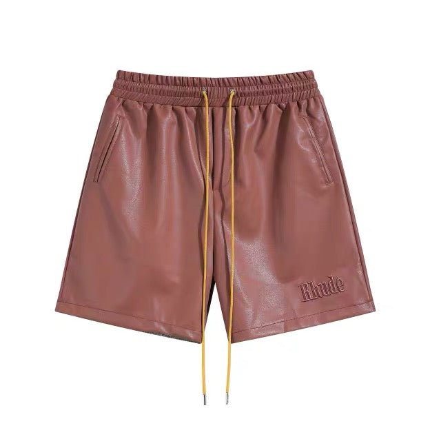 New-RHUDE Leather shorts
