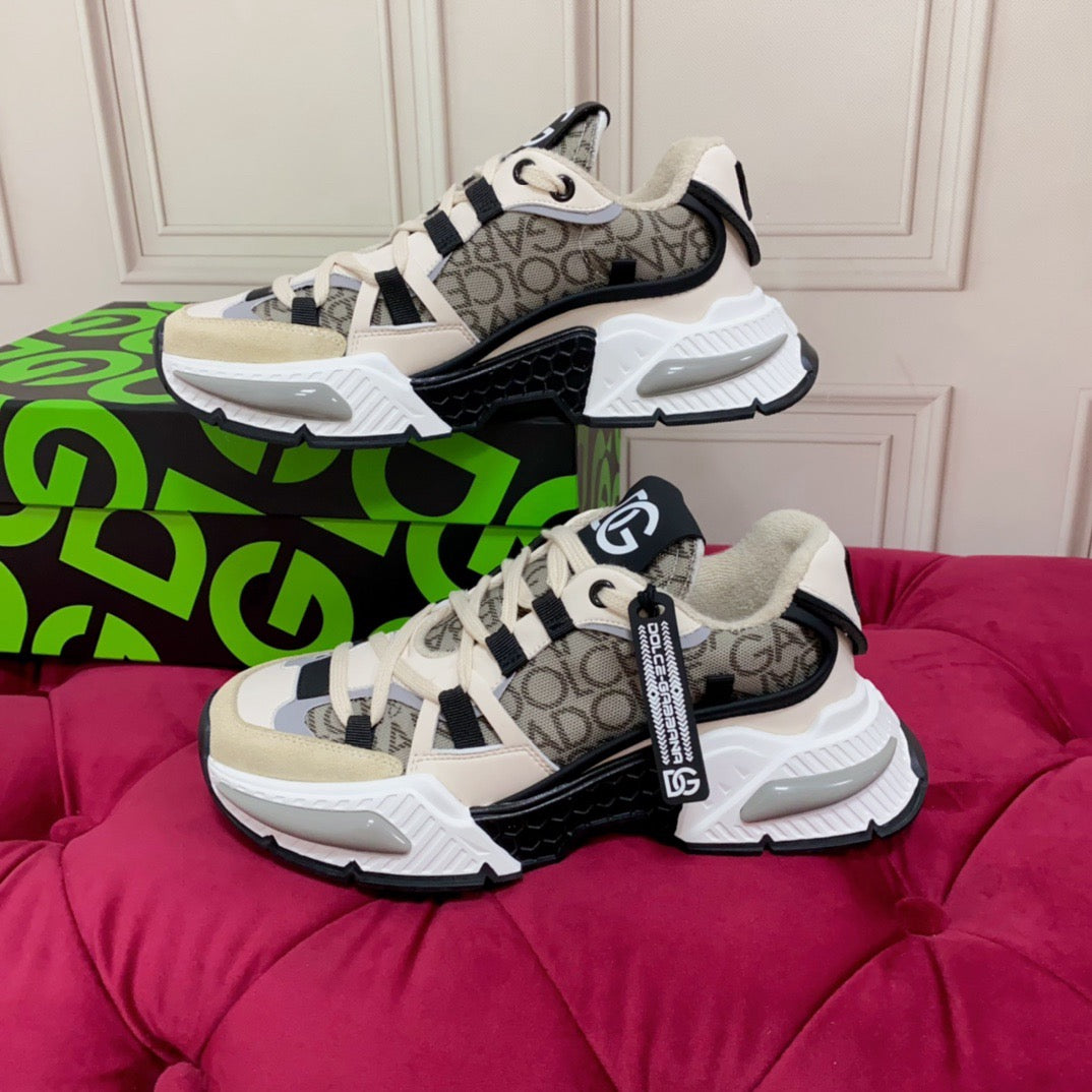 D*G 2026 Luxury Genuine Leather Casual Sneakers - Italian Designer Unisex Shoes