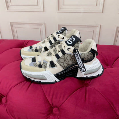 D*G 2026 Luxury Genuine Leather Casual Sneakers - Italian Designer Unisex Shoes