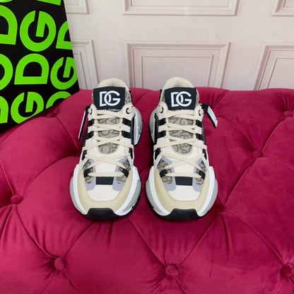 D*G 2026 Luxury Genuine Leather Casual Sneakers - Italian Designer Unisex Shoes