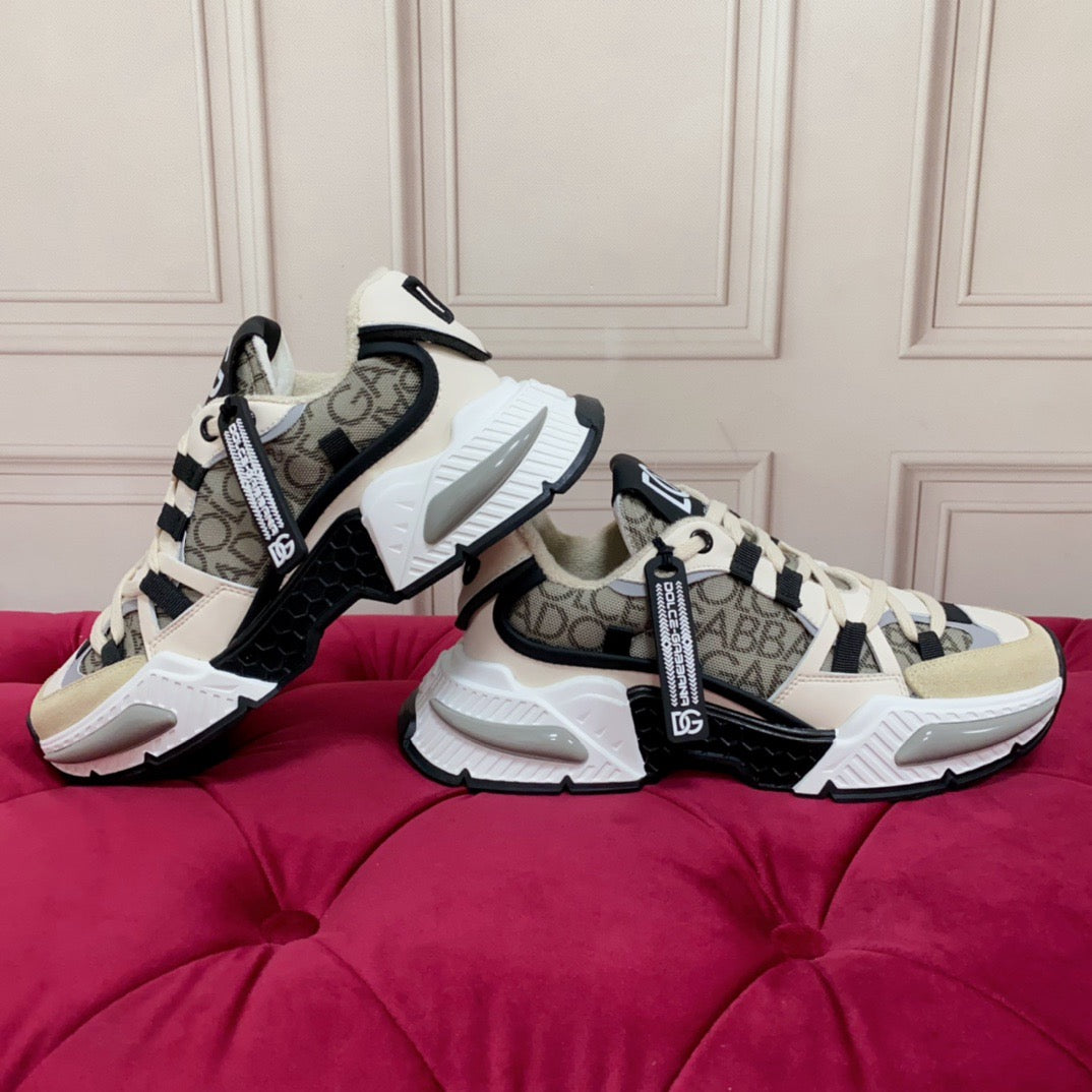 D*G 2026 Luxury Genuine Leather Casual Sneakers - Italian Designer Unisex Shoes