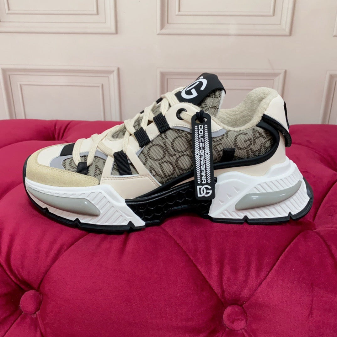 D*G 2026 Luxury Genuine Leather Casual Sneakers - Italian Designer Unisex Shoes