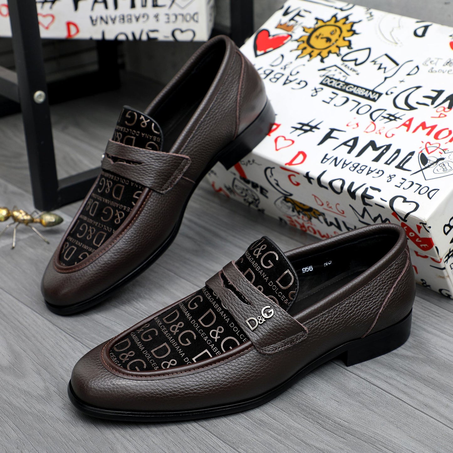 D*G 2026 Luxury Genuine Leather Casual Sneakers - Italian Designer Unisex Shoes