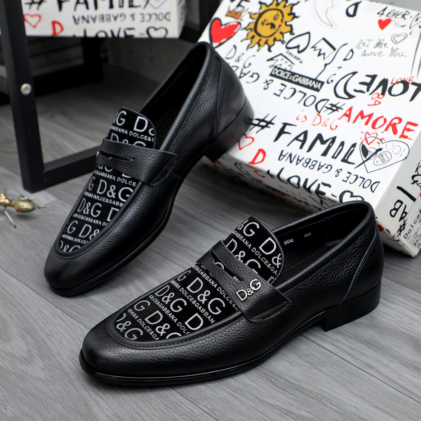 D*G 2026 Luxury Genuine Leather Casual Sneakers - Italian Designer Unisex Shoes