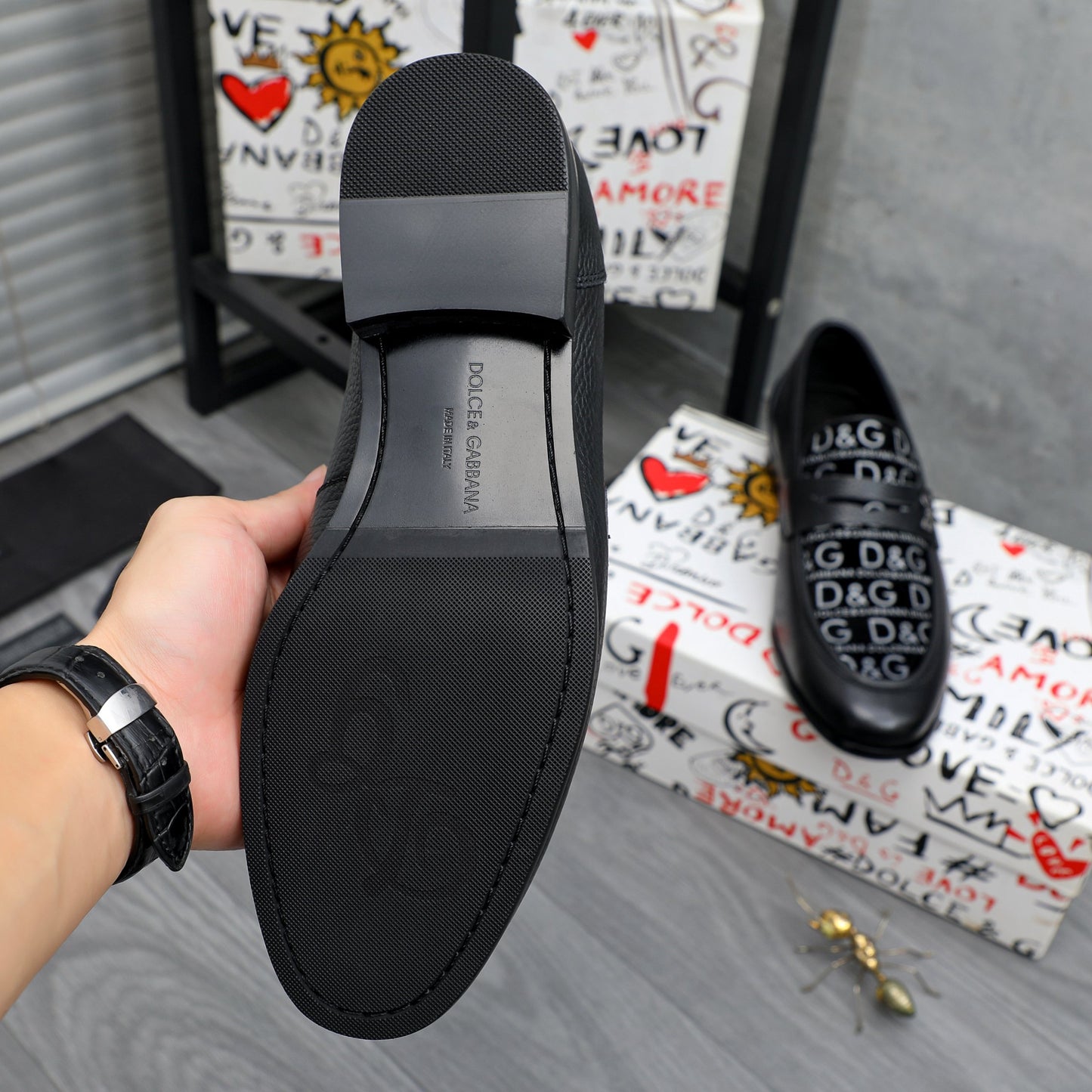 D*G 2026 Luxury Genuine Leather Casual Sneakers - Italian Designer Unisex Shoes