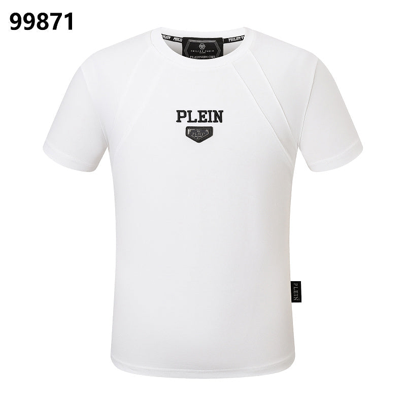 P**P Men's Ivy League Campus Logo Emblem T-Shirt | Black White
