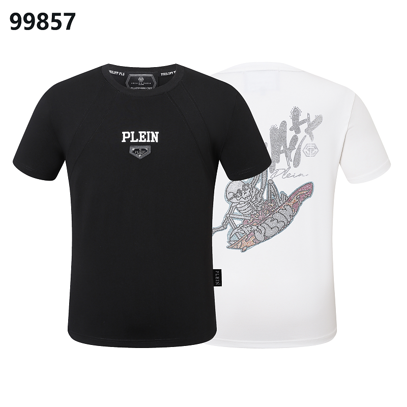 P**P Men's Elite Athlete Logo Emblem T-Shirt | Black White
