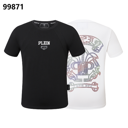 P**P Men's Ivy League Campus Logo Emblem T-Shirt | Black White