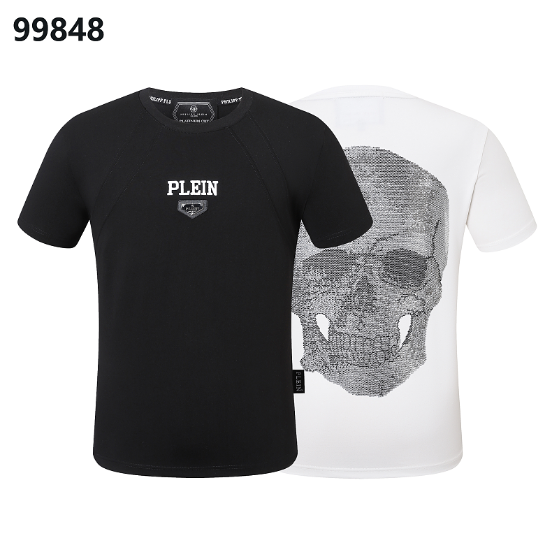 P**P Men's Creative Professional Logo Emblem T-Shirt | Black White