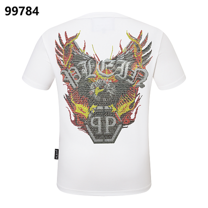 P**P Men's Nightlife Logo Emblem T-Shirt | Black White