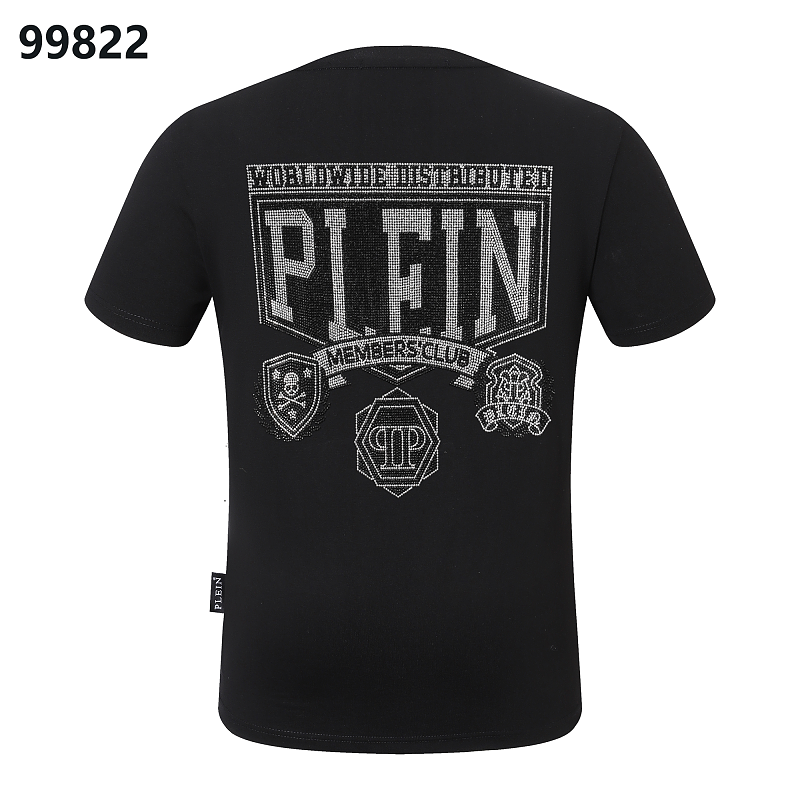 P**P Men's Influencer Style Logo Emblem T-Shirt | Black White