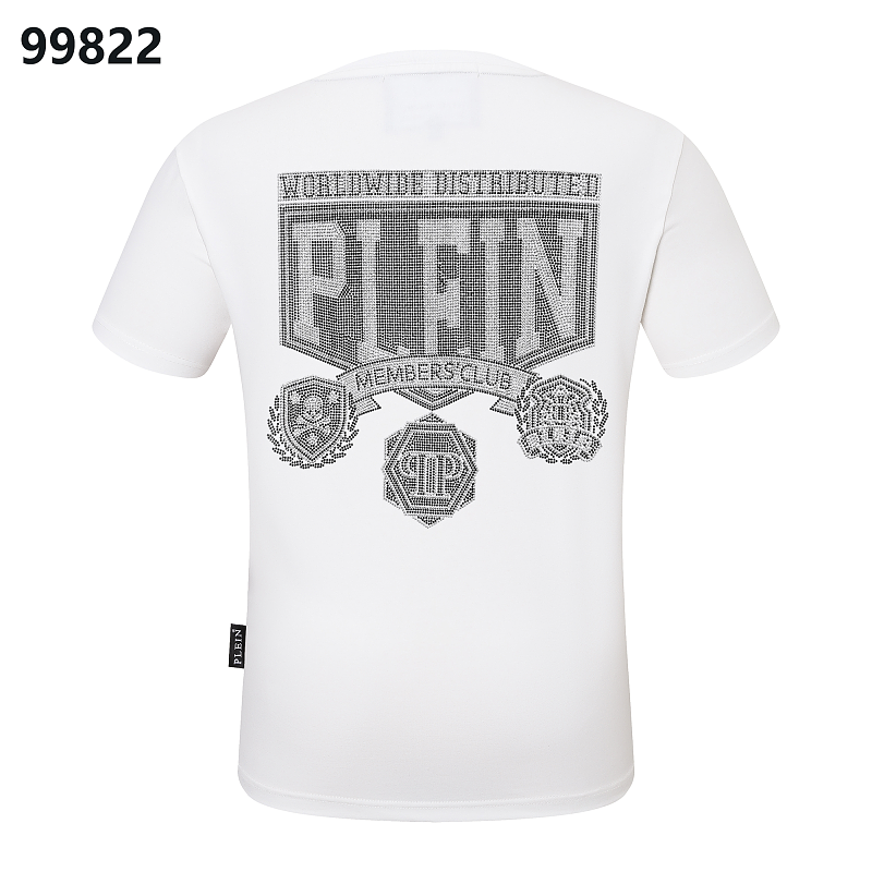 P**P Men's Influencer Style Logo Emblem T-Shirt | Black White