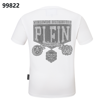 P**P Men's Influencer Style Logo Emblem T-Shirt | Black White