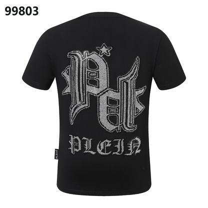 P**P Men's Father's Day Logo Emblem T-Shirt | Black White