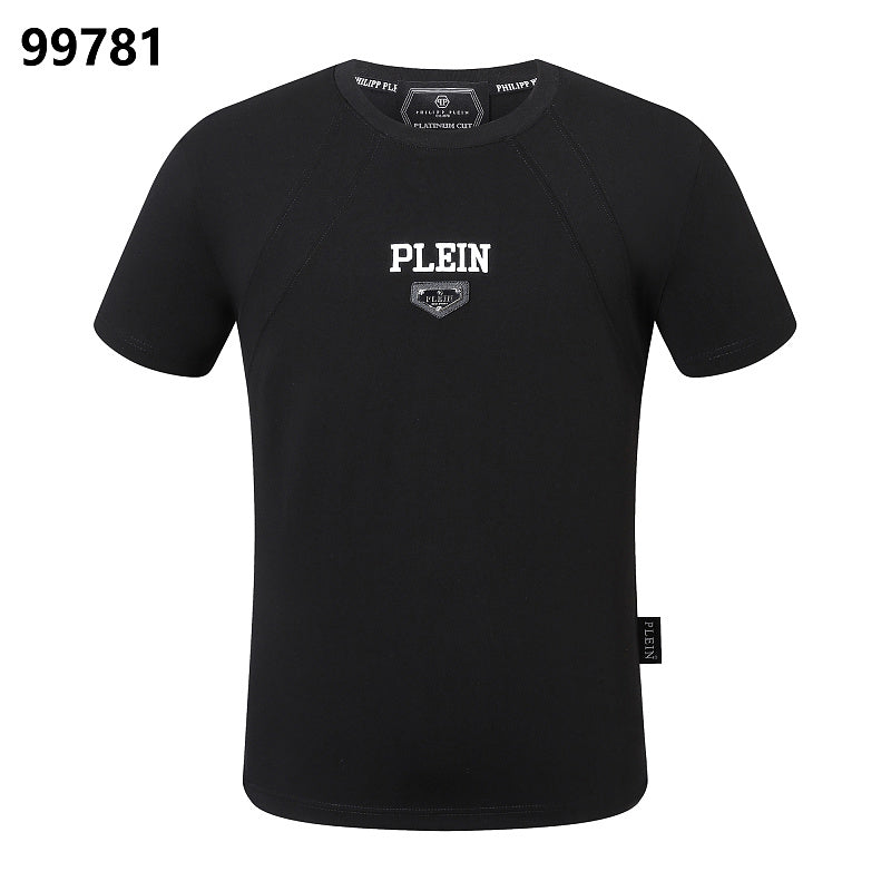 P**P Men's Holiday Gift Logo Emblem T-Shirt | Black White